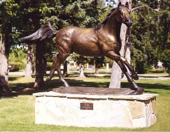 Sample artwork by Dave Hodges (Born 1949), known for horse sculpture, western landscape painter - View similar artists and auction records