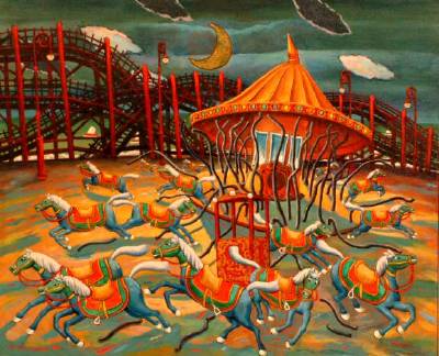 Sample artwork by Maurice Kish (1895 - 1987), known for urban landscape, genre paintings - View similar artists and auction records