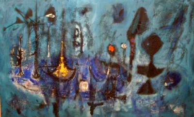 Sample artwork by James J Jarvaise (1924 - 2015), known for non objective, collage - View similar artists and auction records
