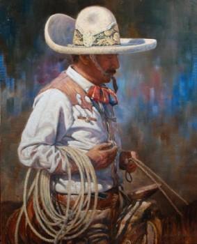 Sample artwork by Mark Martensen (Born 1958), known for wild west genre painting, sculpture - View similar artists and auction records