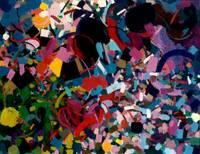 Sample artwork by Samia Halaby (Born 1936), known for abstract painting,  printmaking - View similar artists and auction records