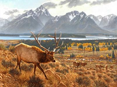 Sample artwork by Lee Kromschroeder (Born 1951), known for wild animal, landscape painting, sculpture - View similar artists and auction records
