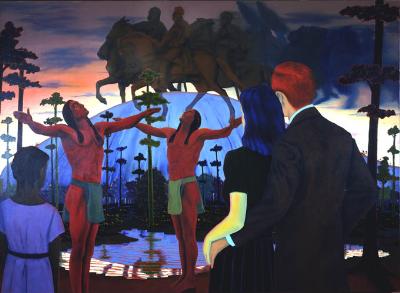 Sample artwork by Don Cooper (Born 1944), known for modernist imagery-surreal genre-views, teaching - View similar artists and auction records