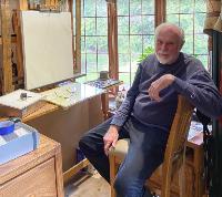 Portrait of Robert Griffing: Robert Griffing in his studio 3/10/22