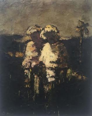 "Sunset" 60"x 48" Mixed Media on Panel 2004