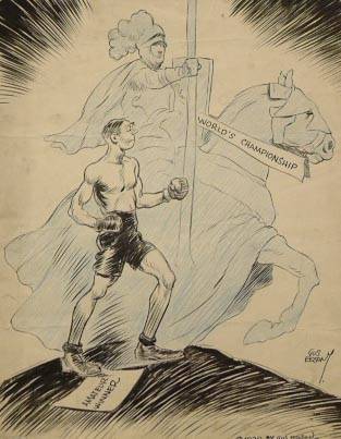 Sample artwork by Gus Edson (1901 - 1966), known for comic-strip illustrator, sports cartoon - View similar artists and auction records