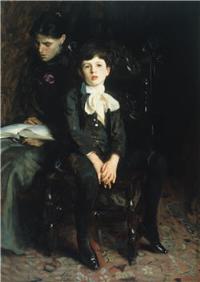 Portrait of Augusta Fisher Homer (Gussie) Saint-Gaudens: Augusta and Homer Saint-Gaudens by John Singer Sargent titled:  Portrait of a Boy
