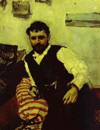 Portrait of Konstantin Alexievitch Korovine: by Valentin Serov  1891