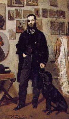 Portrait of Giuseppe Abbati: by Giovanni Baldini