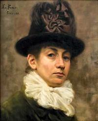 Portrait of Eva Bonnier: Self-portrait