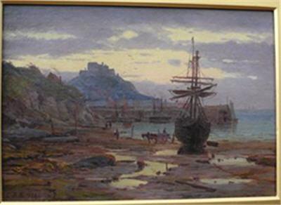 Sample artwork by Charles Brooke Branwhite (1851 - 1929), known for countryside watercolor landscape painting - View similar artists and auction records