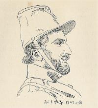 Portrait of Carlo Dalgas: Carlo Edvardo Dalgas Self Portrait