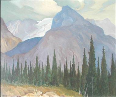 Sample artwork by Joachim George Gauthier (1897 - 1988), known for portrait, landscape, snowscapes and mountain scene painting, serigraphs - View similar artists and auction records