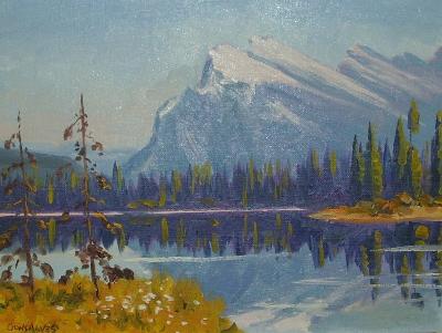 Sample artwork by Mannie Gonsalves (1926 - 2012), known for impressionist landscape, portrait and harbor view painting - View similar artists and auction records