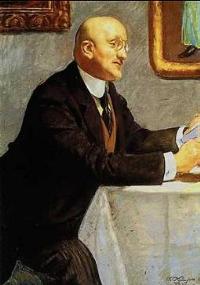 Portrait of Igor Emmanuilovich Grabar: by Boris Kustodiev 1916