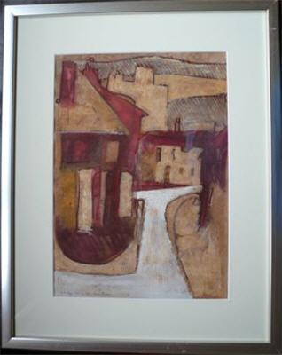 Sample artwork by Geoffrey Key (Born 1941), known for mod figurative and landscape painting - View similar artists and auction records