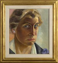 Portrait of Tyra Carolina Lundgren: Self-portrait