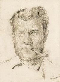 Portrait of Johann Sperl: drawn by Wilhelm Leibl