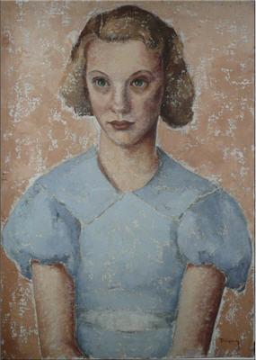 Sample artwork by Suzanne Thienpont (1905 - 2003), known for figure paintings, abstraction - View similar artists and auction records