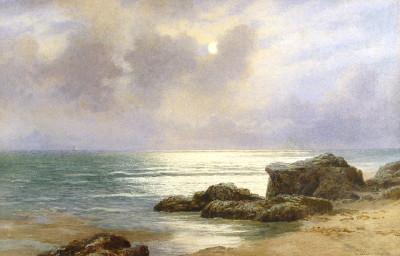 Sample artwork by Charles Topham Davidson (1848 - 1902), known for watercolor rustic scene landscape painting - View similar artists and auction records