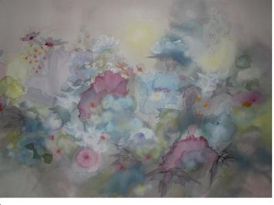 Sample artwork by William Allister (1919 - 2008), known for abstract expressionist painting, writing, acting, film making - View similar artists and auction records