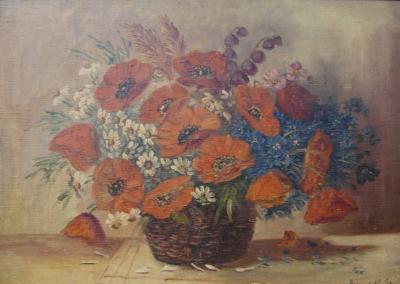 Sample artwork by Jeno Benedek (1906 - 1987), known for still life and landscape painting - View similar artists and auction records