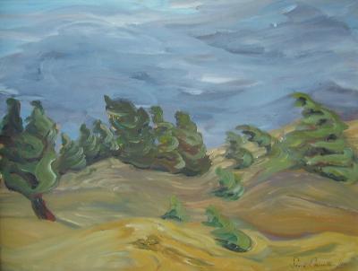 Sample artwork by Sonia Cornwall (1919 - 2006), known for ranch life and landscape painting - View similar artists and auction records