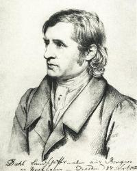 Portrait of Johan Christian Clausen Dahl: by Carl Christian Vogel von Vogelstein