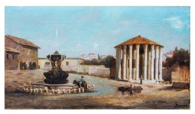 Sample artwork by Antonio Herrera Toro (1857 - 1914), known for painting of portraits, seaside scenes, religious figure, still life - View similar artists and auction records