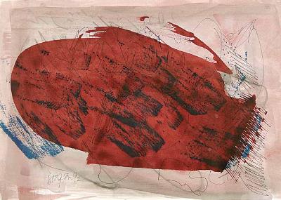 Sample artwork by Thomas Sherlock Hodgson (1924 - 2006), known for abstract expressionist painting, commercial art - View similar artists and auction records