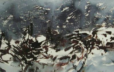 Sample artwork by Donald Alvin Jarvis (1923 - 2001), known for abstract, tree landscape, social genre painting - View similar artists and auction records