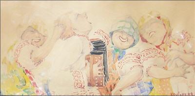 Sample artwork by Boris Krilov (1891 - 1977), known for russian genre - View similar artists and auction records