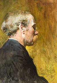 Portrait of Arvid Mauritz Lindstrom: Portrait painted by Carl Larsson