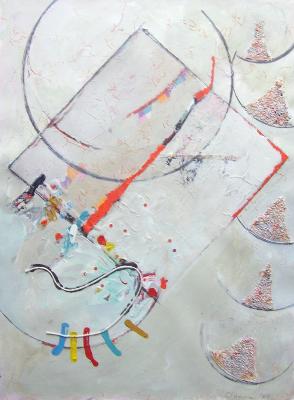 Sample artwork by Pat (Patricia) O'Hara (Born 1936), known for abstract painting, found objects, collage - View similar artists and auction records