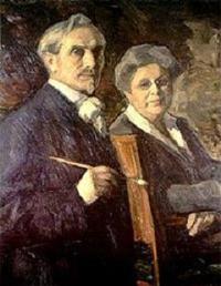 Portrait of Leonid Ossipowitsch Pasternak: with wife Rosa Kaufman