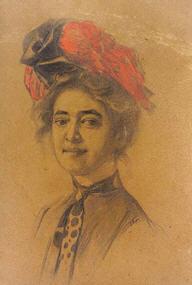 Portrait of Elena Popea: Self Portrait