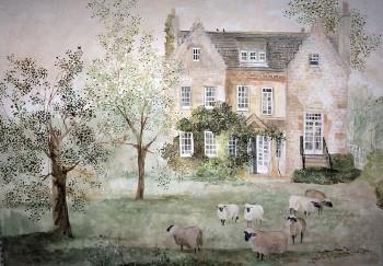 Sample artwork by Jeanne Davies (Born 1936), known for landscape, farm scenes, family portraits, amish life - View similar artists and auction records