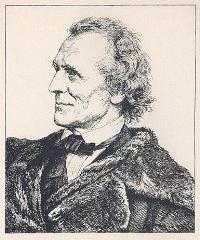 Portrait of Julius Schnorr von Carolsfeld: by Hugo Burkner