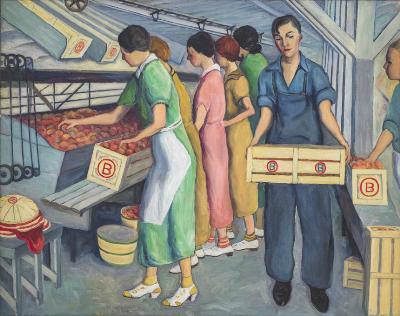 Sample artwork by Wenonah Day Bell (1890 - 1981), known for southern rural genre, urban scene, still life and portrait painting - View similar artists and auction records