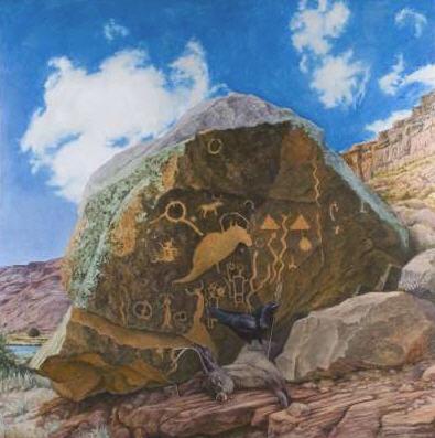Sample artwork by Al (Alvern) Lostetter (Born c. 1950), known for native american imagery painting, etchings, lithographs - View similar artists and auction records