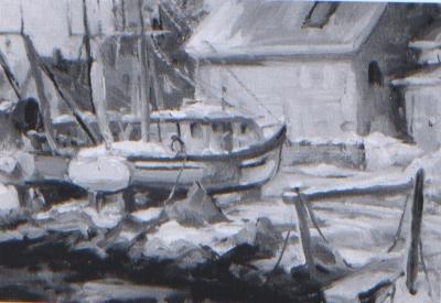 Sample artwork by Bob Blue (1924 - 2008), known for land-and seascape painting, scientific illustrations - View similar artists and auction records
