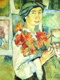 Portrait of Natalia Sergeevna Goncharova: Self-portrait