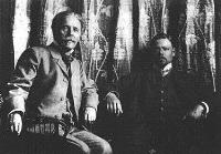 Portrait of Sascha Schneider: (artist is on the right)