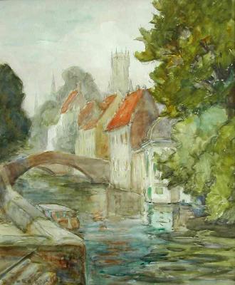 Sample artwork by Marie Therese Dethan-Roullet (1870 - 1945), known for impressionist landscape and flower painting - View similar artists and auction records