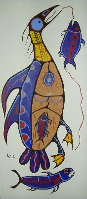 Sample artwork by Saul (John Saul) Williams (Born 1954), known for native painting-woodland art, graphic art - View similar artists and auction records
