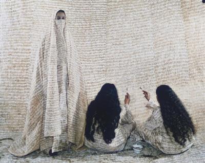 Sample artwork by Lalla Essaydi (Born 1956), known for life-size photographs, female figure symbolism - View similar artists and auction records
