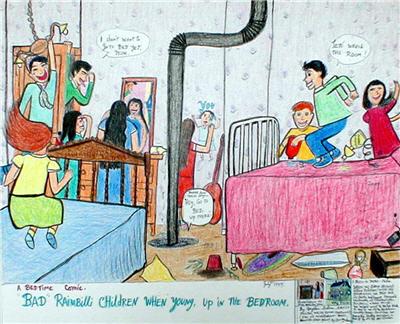 Sample artwork by Gayleen Aiken (1934 - 2005), known for outsider art, naive painting - View similar artists and auction records