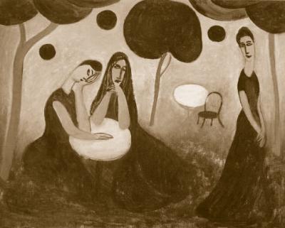 Sample artwork by Karel Cerny (1893 - 1953), known for magic realism painting. lansdape, figures, still life - View similar artists and auction records