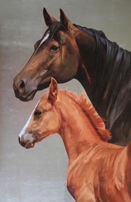 Sample artwork by Mary Ross Buchholz (Born 1969), known for charcoal and pencil drawing of western subjects, horses, realist style - View similar artists and auction records
