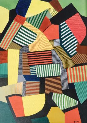 Sample artwork by Douglas G McKechnie (Born 1948), known for geometric pattern painting, sculpture, mixed media, printmaking - View similar artists and auction records